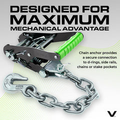 VULCAN UV-coated webbing resists sun damage for longer service life.