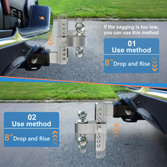 Vullteeon aluminum tow hitch resists rust for long lasting use.