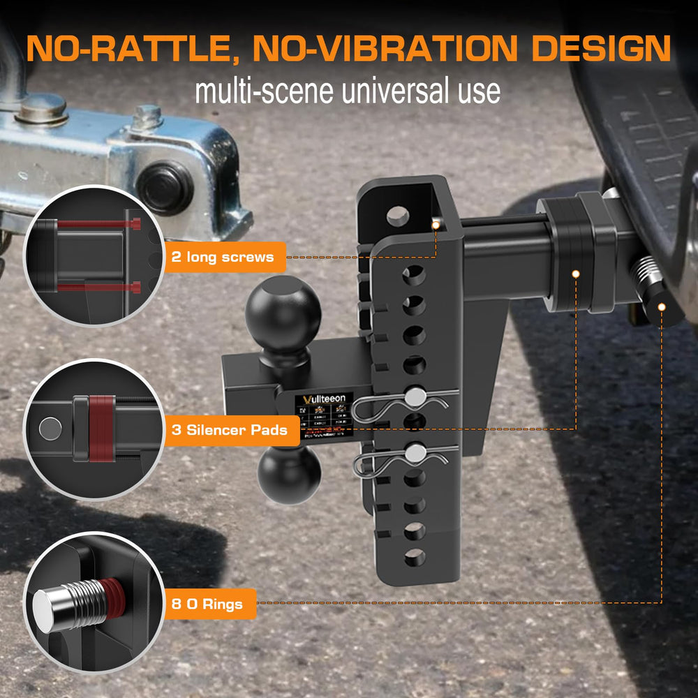 Vullteeon dual-ball mounts offer 2-inch and 2-5/16-inch options for flexible towing.