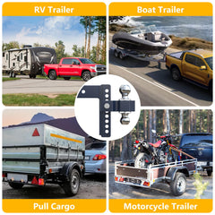 Vullteeon easy installation and precision dual balls reduce play for a steadier tow.