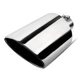 Vurkcy exhaust tip showing the 4-inch inlet and 10-inch outlet for universal fit.