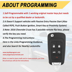 Vurkcy Chevy Cruze key fob 2-pack with easy replacement.
