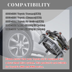 Vurkcy front wheel bearing hub assembly for 4Runner 4WD supports quiet, stable steering