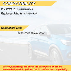Vurkcy Honda Pilot fob rear view, compact OEM-style shell
