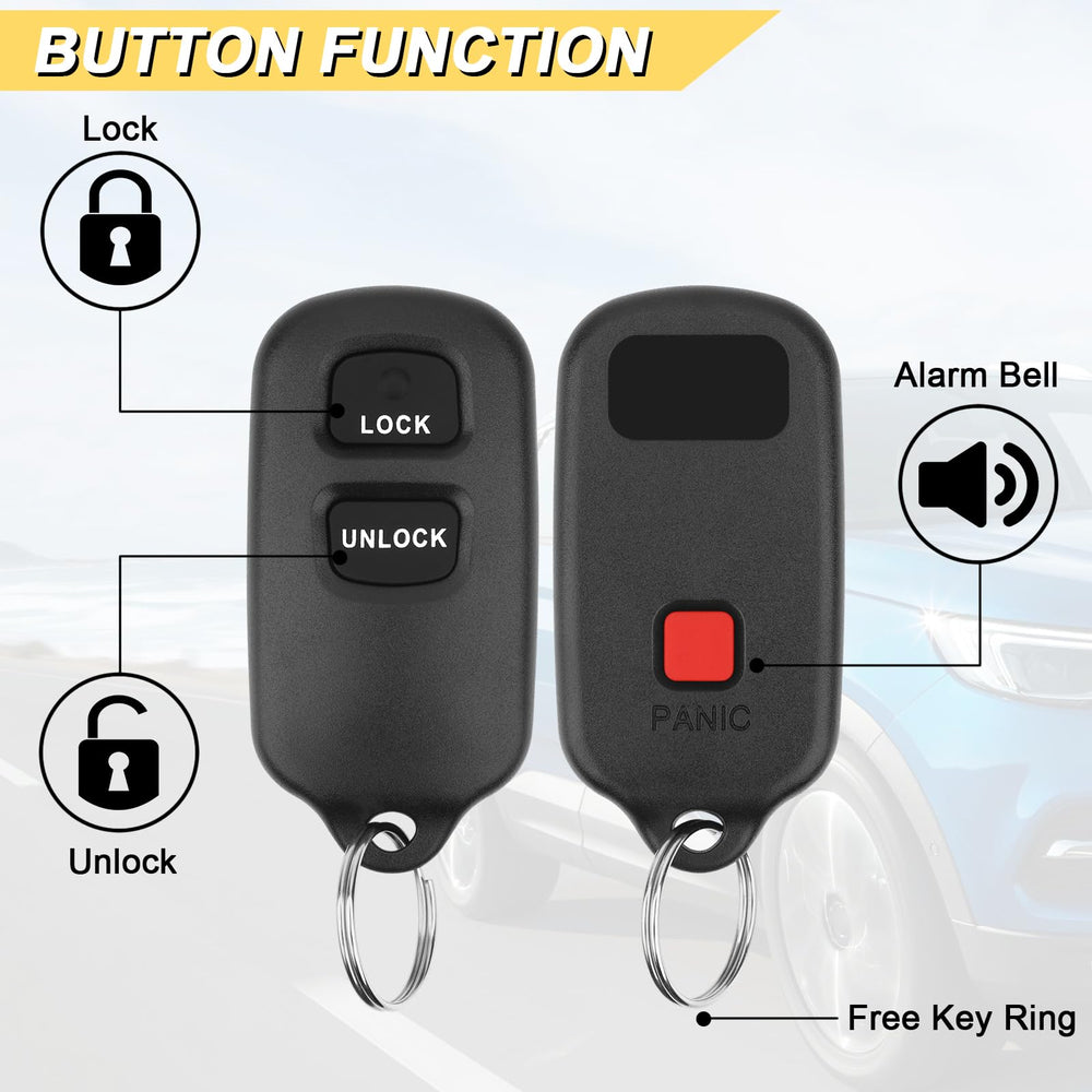 Vurkcy key fob buttons close-up showing tactile controls.
