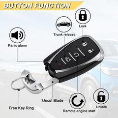 Vurkcy key fob for Chevy Camaro, front view with durable housing