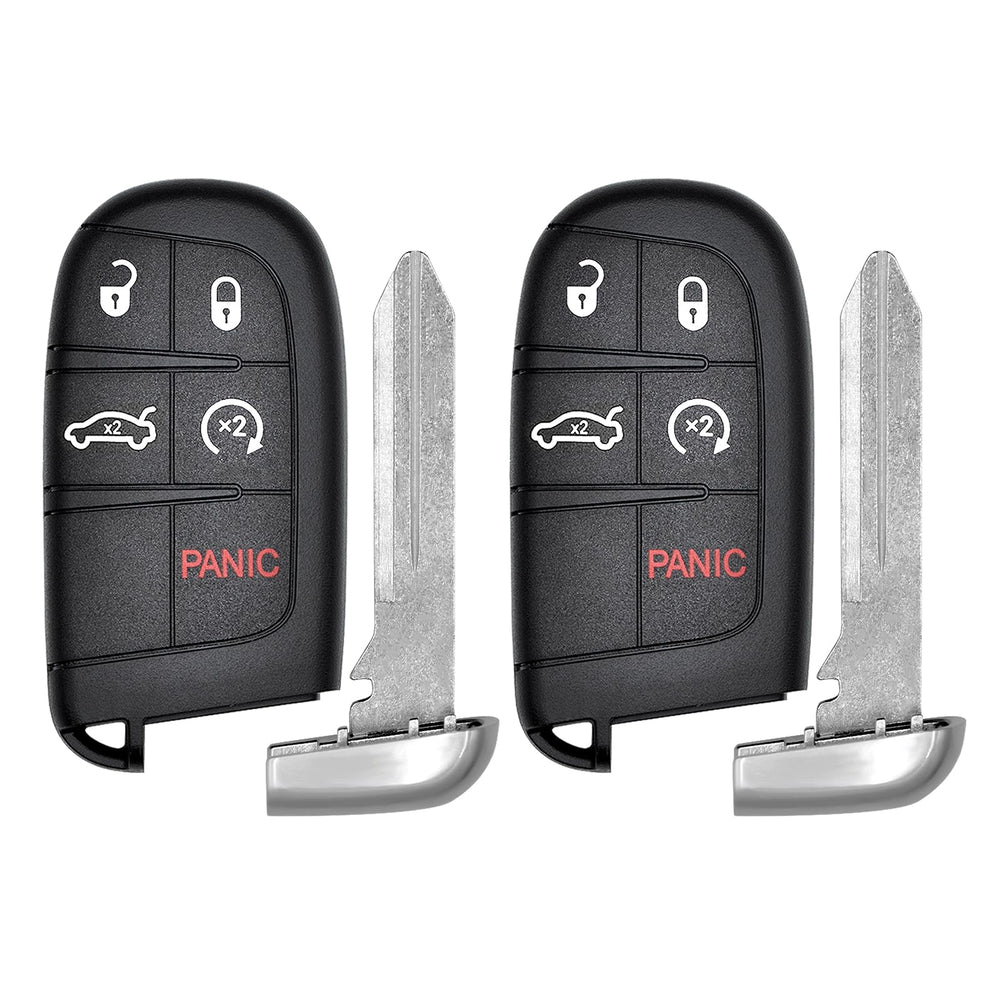 Vurkcy key fob front view showing five-button layout for easy control