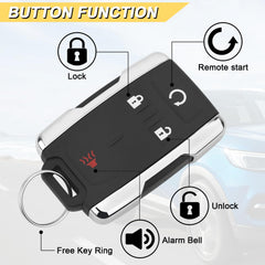 Vurkcy key fob for GMC Canyon, remote shown with four-button design.