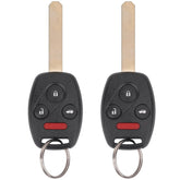 Vurkcy key fob for Honda Accord 2008-2012, front view with button layout for easy replacement