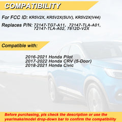 Vurkcy Honda CR-V 5-Door key fob close-up with compact electronics layout.