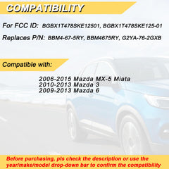 Vurkcy Mazda 3 remote fob replacement showing compact design