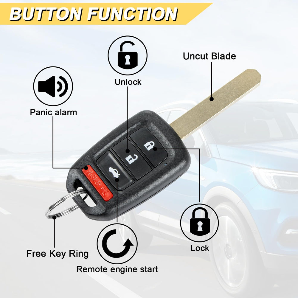 Vurkcy key fob electronics view with pre-installed battery for quick replacement.