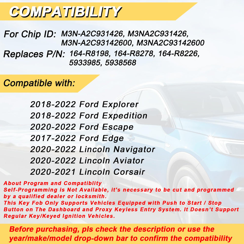Vurkcy key fob for Ford Explorer - buttons close-up, tactile control.