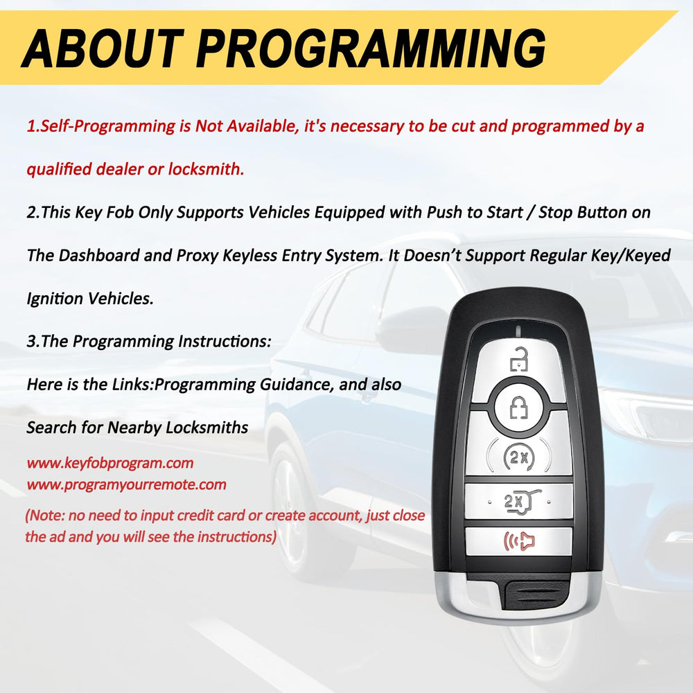 Vurkcy key fob for Lincoln Navigator Aviator - remote, seamless entry.