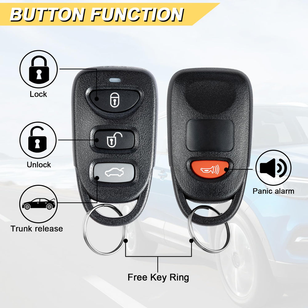Vurkcy OSLOKA-310T remote buttons highlight easy-to-press layout for secure keyless entry