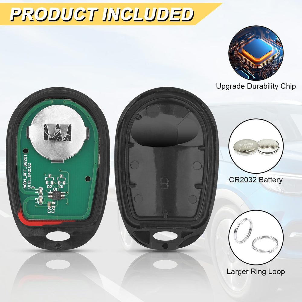 Vurkcy two-pack key fob set for versatile vehicle compatibility.