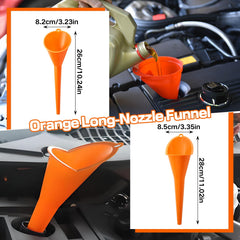 vvag black funnel with filter traps debris during oil or coolant transfers.