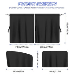 VVAG front window curtain left blocks glare for a cooler ride