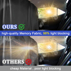 VVAG front window curtain right blocks sun for comfort