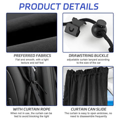 VVAG rear window curtain right shields passengers from sun