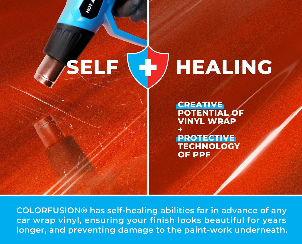 VViViD ColorFusion PPF embedded color depth preserves vibrant, fade-resistant finish.