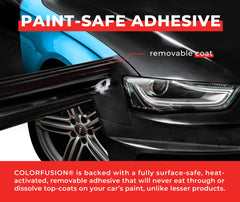 VViViD ColorFusion ash-grey installation spot shows edge alignment