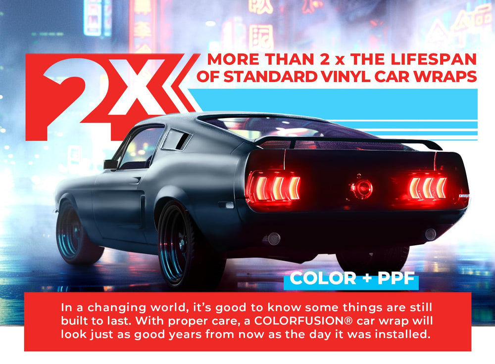 VViViD ColorFusion embedded color for a vibrant, lasting finish.
