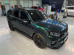VViViD ColorFusion gloss Shadow Green bumper wrap protects edges and resists wear