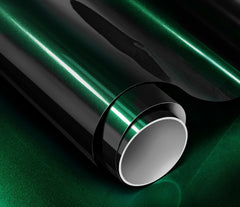 VViViD ColorFusion gloss Shadow Green hood wrap provides durable protection and vibrant color