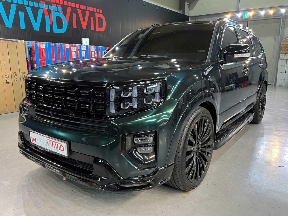 VViViD ColorFusion gloss Shadow Green roof wrap adds color depth with self-healing potential