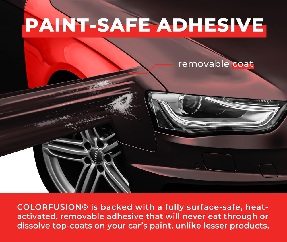 Thin 7.5 mil film on fender preserves original paint while remaining flexible.
