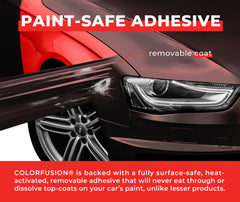 Thin 7.5 mil film on fender preserves original paint while remaining flexible.