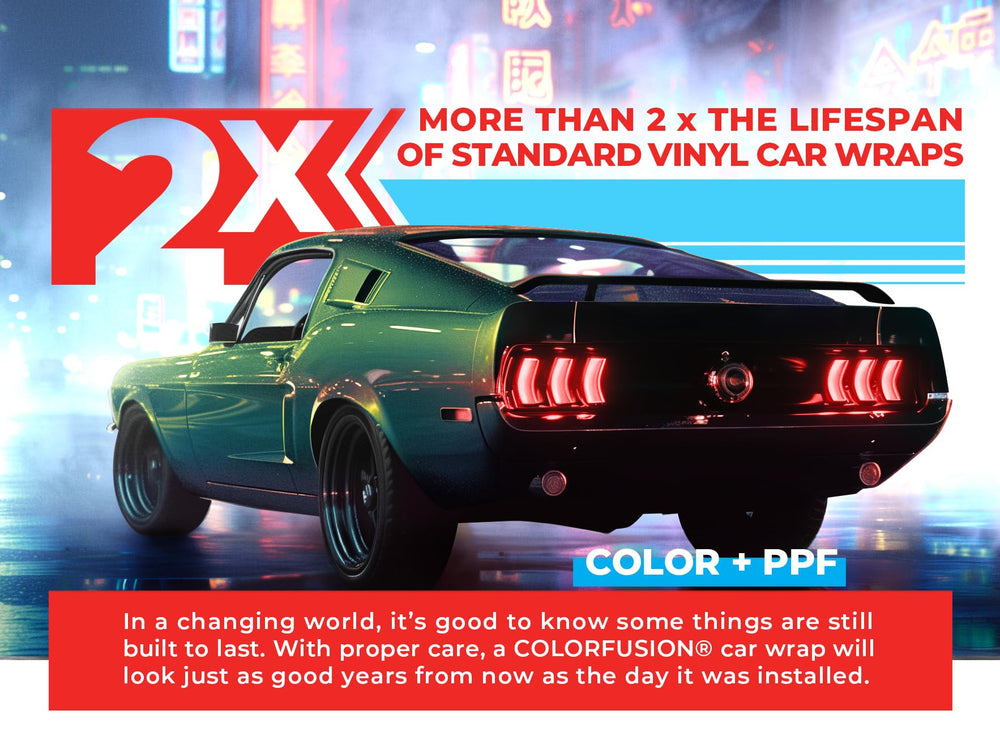VViViD ColorFusion PPF Thunder Green dry-apply design ideal for large surfaces.