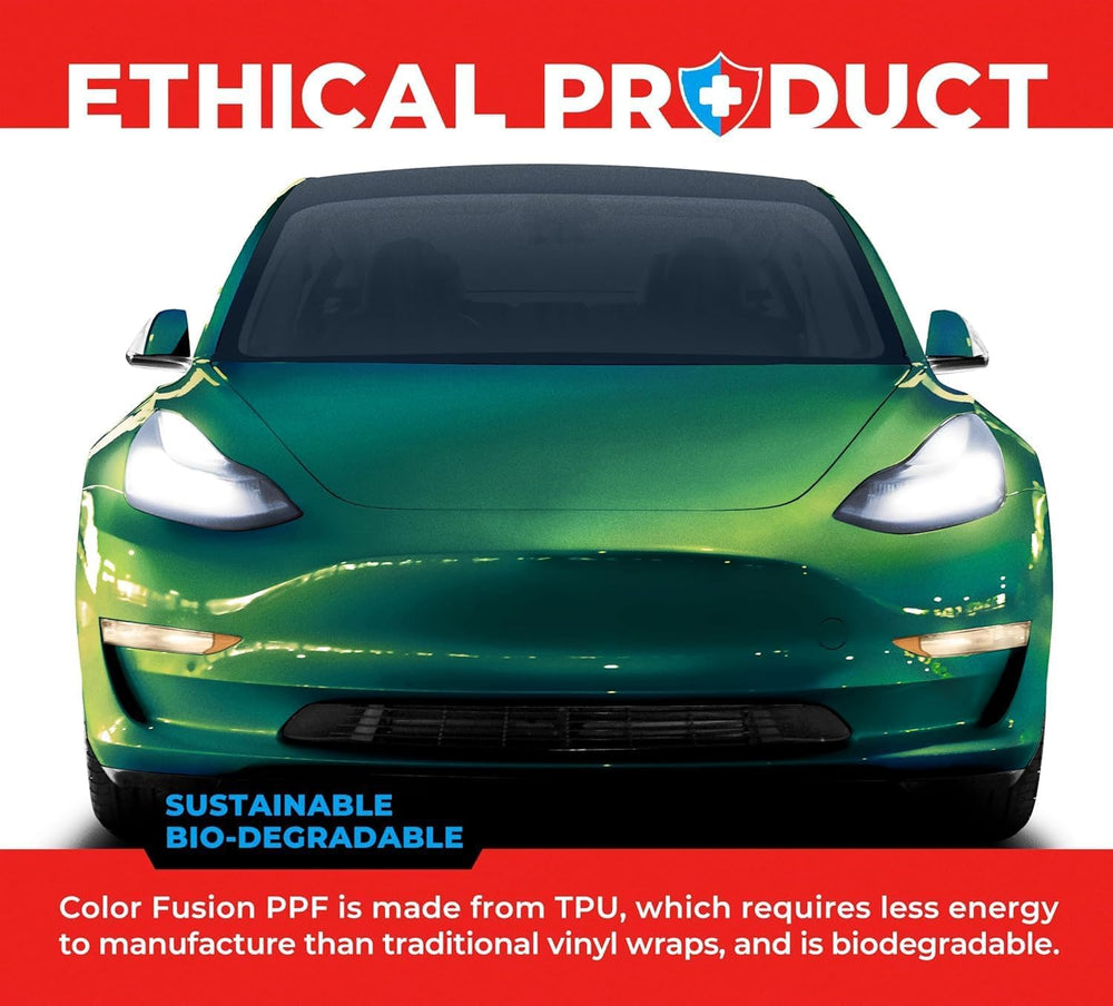 VViViD ColorFusion PPF door wrap highlights vibrant color and self-healing potential