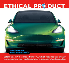 VViViD ColorFusion PPF door wrap highlights vibrant color and self-healing potential