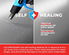 VViViD ColorFusion PPF gunmetal satin stealth roll highlights edge-to-edge protection