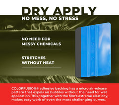 ColorFusion PPF by VViViD heat gun healing visible scratch repair with self-healing properties.