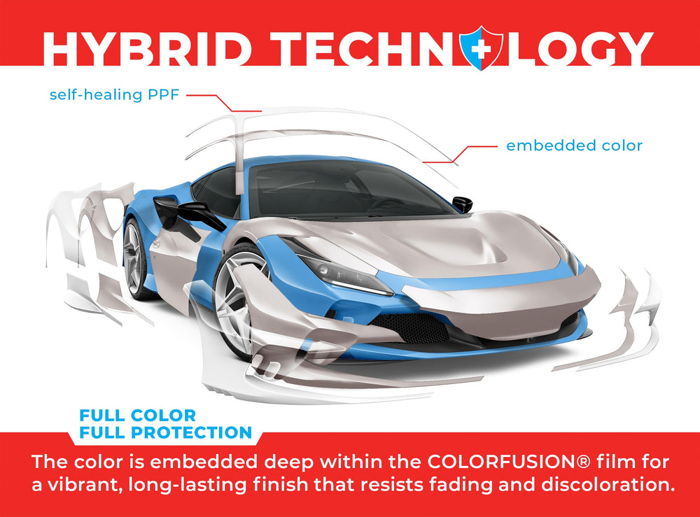 Ultra-finish UV topcoat protects color and gloss on ColorFusion PPF.