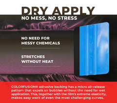 VViViD ColorFusion PPF wet-application demo on curved surface.