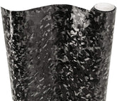 VViViD forged composite carbon patternless wrap roll in black enhances automotive aesthetics.