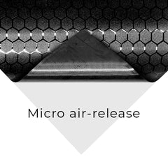 VViViD Honeycomb Matte Black sheet ready for installation with air release feature
