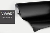 VViViD matte black vinyl wrap roll with XPO air release technology for easy installation