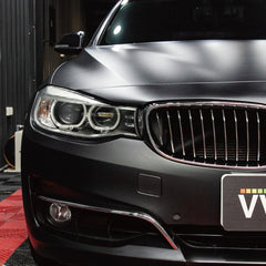 VVIVID+ matte metallic black wrap with self-healing scratches for durability