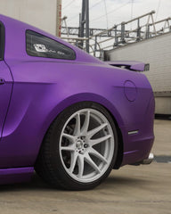 VViViD+ matte metallic purple wrap on a vehicle exterior
