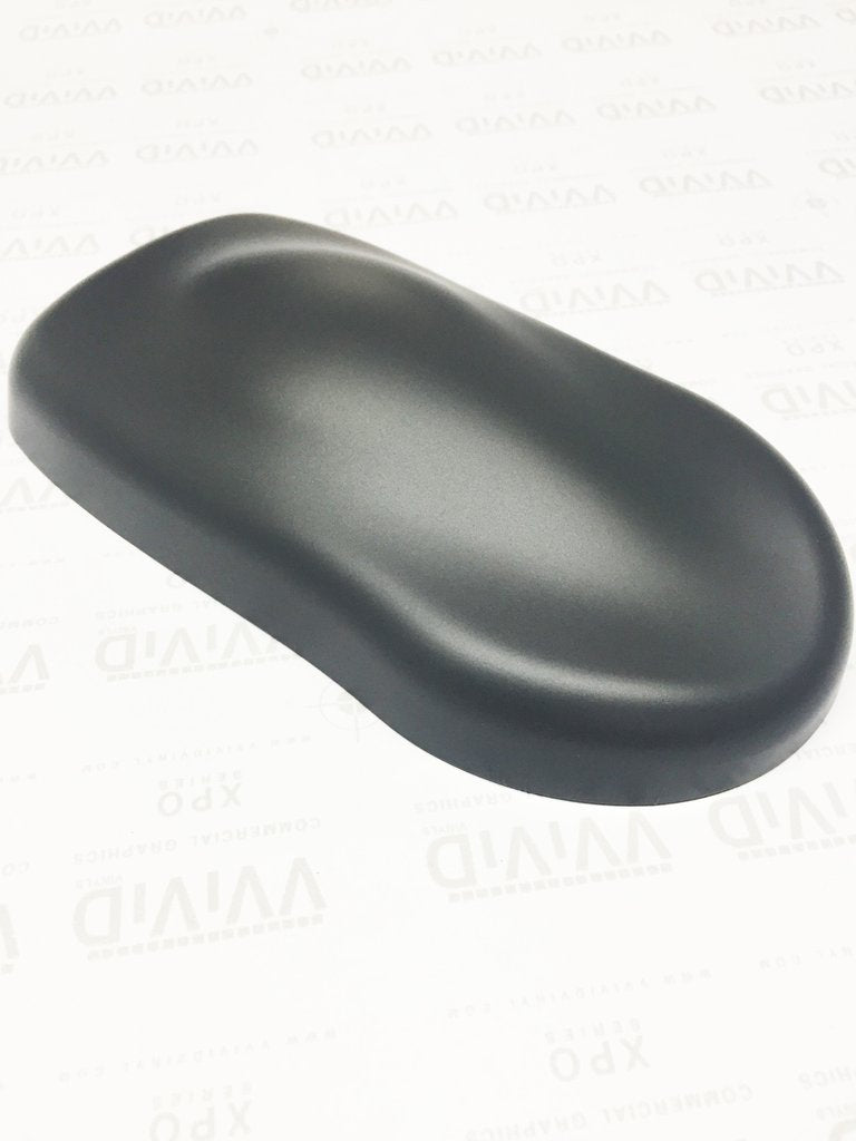 VViViD+ matte slate grey vinyl wrap tools and test-fit scenario.