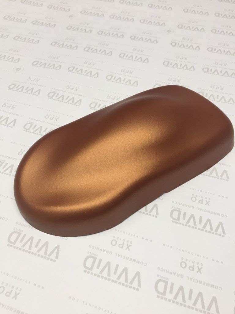 VViViD+ Matte copper finish applied to a vehicle panel for a sleek look.