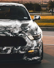 VViViD Snow Camouflage wrap highlights air release technology for bubble-free finish.