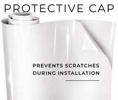 VViViD Ultra Gloss stretched protective cap during installation