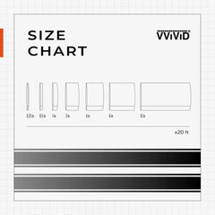 VViViD offers assorted widths to fit automotive and architectural detailing projects.