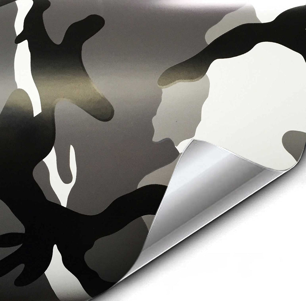 VViViD Snow Camouflage wrap roll shown for rugged outdoor camouflage and coverage.